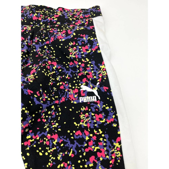 Puma Women's Workout Leggings Black Paint Splash XS NWOT - Picture 2 of 4
